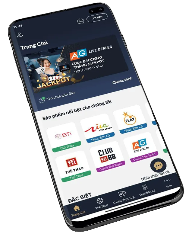 Giao diện cá cược thân thiện trên điện thoại di động, dễ dàng thao tác tại betvisa88 casino